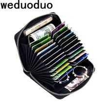 Weduoduo-organizador de tarjetas de crédito RFID para hombre y mujer, tarjetero Retro de gran capacidad, billetera de viaje 2024 - compra barato