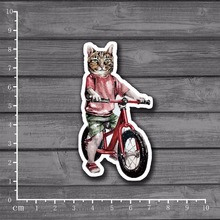 Bicycle Cat DIY Scrapbooking Stationery Sticker Decor For Ablum Diary Scrapbookin Laptop Notebook School Supplies[Single] 2024 - buy cheap