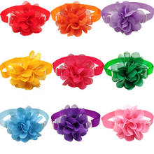 30Pcs Pet Dog Bow Tie Chiffon Flower Style Puppy Dog Cat Necktie Adjustable Dog Collar Pet Bowties Dog Accessories For Small Dog 2024 - buy cheap