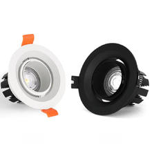 ZOOM dimmable LEVOU downlight lâmpada 3W 5W 7W 12W COB spot LED 220 V/110 V recesso downlights levou rodada luz do painel de teto 2024 - compre barato