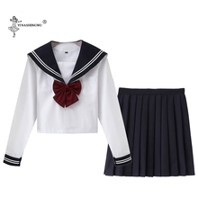 Uniforme JK para estudiantes de secundaria, uniformes escolares de manga larga de otoño, uniformes JK de Japón y Corea, vestido de escuela secundaria juvenil 2024 - compra barato