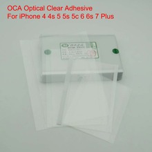 Película adhesiva transparente para reparación de lentes de pantalla, pegamento óptico OCA para iPhone 4, 4s, 5, 5s, 5c, 6, 6s, 7 Plus, 4,7 '', 5,5'', 2 unids/lote 2024 - compra barato
