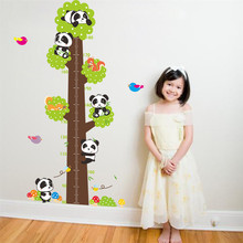 Lovely Animals Height Measure Wall Stickers For Children Room Nursery Room Panda Tree Growth Chart Removable Vinyl Ruler Decal 2024 - buy cheap