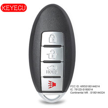 Keyecu-Funda de mando a distancia para coche, accesorio para Nissan Aatima Maxima 433,92-2015 FCC: S180144324, 2017 MHz, PCF7945 2024 - compra barato