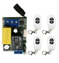 Mini interruptor sem fio ac220v 1ch 10a rf receptor de relé controladores remotos para interruptor de luz com transmissor à prova d'água branco