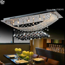 Creative personality Restaurant Hotel Villa living room  Pendant Lights  Nordic American K9 crystal  rectangular 2024 - buy cheap