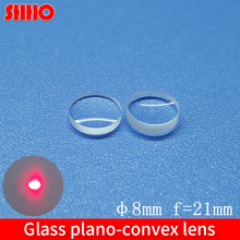 Fabricante de lentes de laser óptico plano convexo de vidro de alta qualidade, diâmetro de lente focal de 8mm e comprimento de 21mm 2024 - compre barato