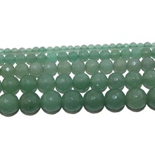 Искусственные зеленые бусины-авантюрины 4, 6, 8, 10, 12 мм, выберите размер для изготовления ювелирных изделий, очаровательные материалы для браслетов и ожерелий своими руками 2024 - купить недорого