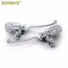 Zorbyz manete de freio hidráulico, alavancas de embreagem, reservatório de controle para guidão, 7/8 polegadas, 22mm, para harley suzuki triumph 2024 - compre barato