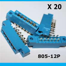 Frete grátis 20 peças série 805 3.96mm passo 2x6p 12pin conector de borda de montagem de cartão pcb 2024 - compre barato