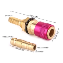 Adaptador de Gas refrigerado por agua, conector rápido para soplete de soldadura TIG + enchufe de 8mm 2024 - compra barato