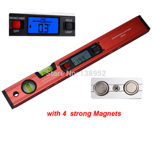 400mm 16inch Red Digital Angle Finder Level 360 Degree Range Spirit Level Upright Inclinometer with Magnets Protractor Ruler 2024 - buy cheap