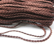 12yard/lot soft Coffee leather Faux suede lace Flait cord rope string bracelet necklace craft gift diy strap 2024 - buy cheap