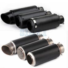 51MM 61MM SC Muffler Exhaust Pipe Carbon Fiber Black Motorcycle Accessories For NS125D CBF190TR NS110R CBF125R PCX 150 TNT 125 2024 - buy cheap