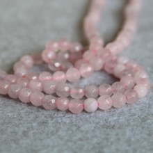 6mm Fashion New Natural Pink Chalcedony Beads Round Stone Loose Beads For Necklace Bracelet 15inch Faceted Jewelry Making Design 2024 - buy cheap