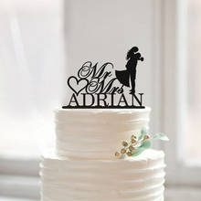 Modern Wedding Cake Topper with Last Name,Mr and Mrs Cake Topper,Bride and Groom Silhouette Cake Topper 2024 - buy cheap