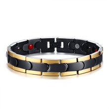 Cuidados de saúde de Jóias Pulseira Hematita Magnética Para Homens Stee Inoxidável Pulseira Elo Da Cadeia Pulseiras de Terapia 2024 - compre barato