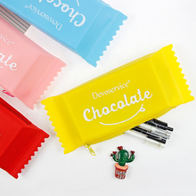 Cute Silicone Candy House Pencil Case Kawaii Creative Pencil Box Student Solid Color Pencil Bag For Kids Gift Office Supplies 2024 - buy cheap