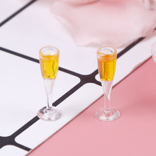 2pcs 1/12 1:12 Resin Dollhouse Mini Champagne Water Cup Miniature Dollhouse Accessories Cups Toy Mini Decoration Gifts 2024 - buy cheap