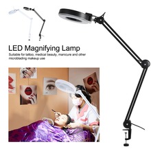Professional Lighting 110V 5X Magnifying LED Light Desk Magnifier Lighting Lamp with Clamp for Beauty Cosmetic Skin Care Tool 2024 - buy cheap