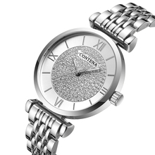 CONTENA Moda Prata Mulheres Relógios Top Marca de Luxo Relógios das Mulheres de Cristal Relógio de Senhoras Das Mulheres Relógio reloj mujer montre femme 2024 - compre barato