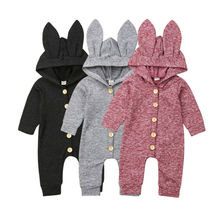 Autumn Winter  Newborn Baby Girl Boy Long Sleeve Clothes Hooded Romper Jumpsuit Warm Outfits 2024 - buy cheap