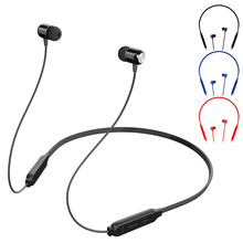 SOONHUA-auriculares inalámbricos con Bluetooth, audífonos deportivos estéreo a prueba de sudor, audífonos de cuello magnético con micrófono para teléfono móvil 2024 - compra barato