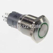 1PCS 16mm OD LED Ring Illuminated Latching Push Button Switch /2NO 2NC 2024 - buy cheap