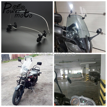 Pantalla de alerón Universal para motocicleta, Deflector de aire transparente ajustable de 280/210mm, extensión de parabrisas, para Honda, BMW y Scooter 2024 - compra barato