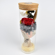 UBUY Красочные розы сохраненные свежими цветами с светодиодный свет для украшения дома 2024 - купить недорого