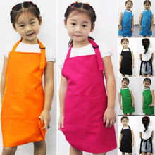 Cute Children Kids Plain Apron Kitchen Cooking Baking Painting Cooking Art Bib Fashion Apron 2024 - buy cheap