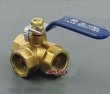 1/2" BSP Female Thread Full Port T-Port Three Way Brass Ball Valve Connector Adapte Valve Parts 2024 - buy cheap