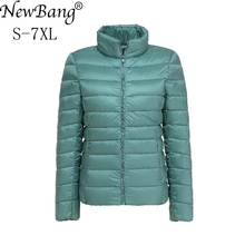 NewBang-abrigo de plumas de talla grande ultraligera para mujer, cortavientos portátil ligero, 6XL, 7XL 2024 - compra barato