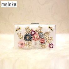 2020 Fashion Women Handmade Clutch Purse 3D Flower Leather Party Bags Brand Dinner Clutch Wallets Drop Shipping MN265 2024 - buy cheap