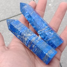 DHXYZB 2pcs 9-10cm natural Lapis lazuli wand point lasurite stone crystal tower mineral Specimen morion reiki healing home decor 2024 - buy cheap