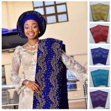 African Aso Oke Headtie Length Aso Oke Headtie With Beads Stones MIX Designs Headtie African Scraf Wrapper Aso Ebi Hot Sale 40 2024 - buy cheap