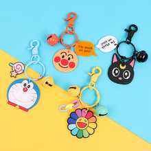 2019 mini size Cheese cat Cartoon cute key ring Anime Silicone Key chains Funny animal keychains key holder kids Christmas gift 2024 - buy cheap