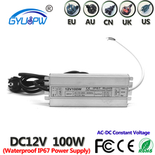 Controlador LED resistente al agua IP67, transformador de iluminación de AC110V-240V a DC 12V 24V, salida única DC12V 24V 60W 100W 120W 150W 2024 - compra barato