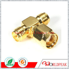 Free shipping  3 Way Adapter  Converter SMA RP Female to SMA RP MALE T sharp Type 2024 - buy cheap