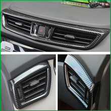 Para Nissan X-Trail XTrail de T32 Rogue 2014-2018 LHD mate ABS/fibra de carbono de impresión ventilación Interior tapa de salida de estilo de coche 2024 - compra barato