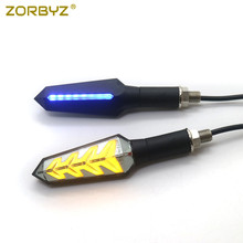 Señal de giro LED ZORBYZ para motocicleta, indicador de luz intermitente azul para Yamaha Kwasaki Honda 2024 - compra barato