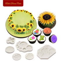 Daisy Flower Core Cactus Plant Silicone Mold 3D Soap DIY Fondant Chocolate Molds Sugarcraft Mould Cake Decorating Tools Bakeware 2024 - buy cheap