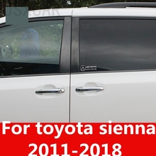 Car Styling Inner Door Handle Cover Door Bowl Frame Trim Sticker Accessories Blade door bowl For toyota sienna 2011-2018 2024 - buy cheap