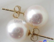 $wholesale_jewelry_wig$  AAA 9MM AKOYA WHITE ROUND SEAWATER PEARL EARRING 14  2024 - buy cheap