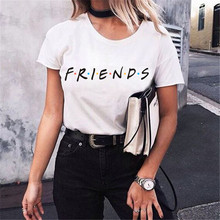 Женская футболка с буквенным принтом, летняя повседневная футболка с коротким рукавом в стиле Харадзюку, 2018 2024 - купить недорого