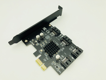 PCI-e к 4 портам SATA 3,0 плата контроллера расширения 6G SATA3.0 PCI Express адаптер Marvell 88SE9215 чип для компьютера ПК HDD SSD 2024 - купить недорого