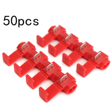 50Pcs Red Lock Wire Electrical Cable Connector Insulated Quick Splice Terminals Crimp For Car Electrical Crimp Cable Snap 2024 - buy cheap