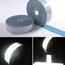 High Visibility Safety Heat-transfer Vinyl Film DIY Silver Reflective Iron on Fabric Clothing Tape 2024 - купить недорого