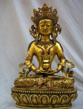 Estatua del bodisatva tibetano de 16 pulgadas, estatua del Budismo de bronce, Amitayus kwan-yin, bi001371 2024 - compra barato