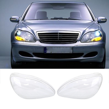 Carcaça da lente do farol lateral esquerdo/direito, invólucro transparente, montagem da lâmpada para benz w220 s280 s500 98-05, acessórios 2024 - compre barato